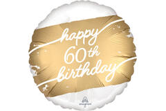 Foil balloon - "Happy 60th Birthday" - 45 cm